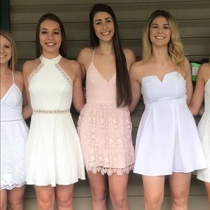 Blush Pink Lace Dress